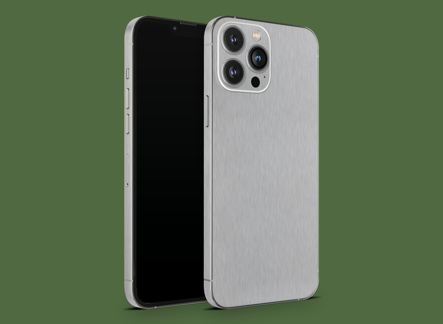 Brushed Aluminium Silver Textured Skin