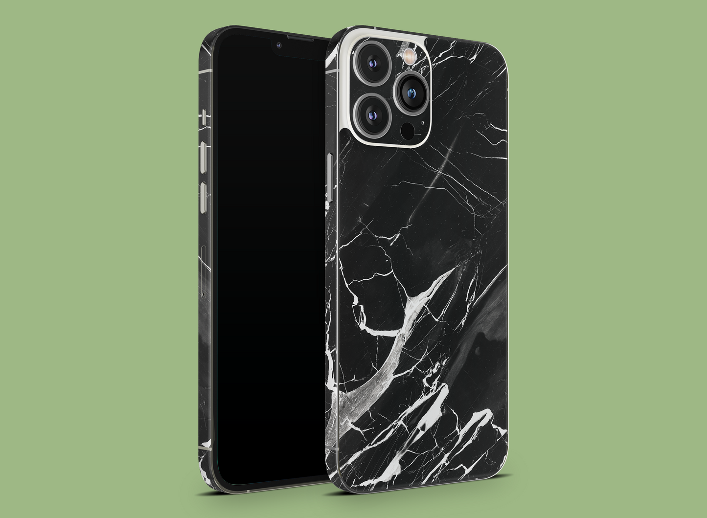Black Crackled Marble Skin