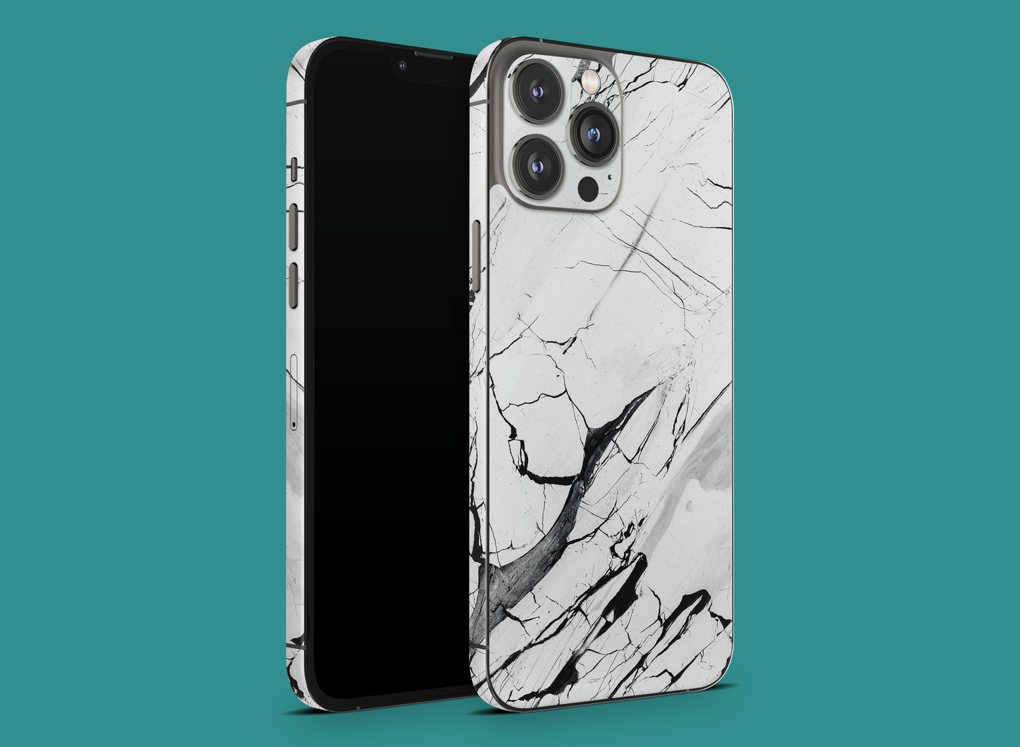 White Crackled Marble Skin