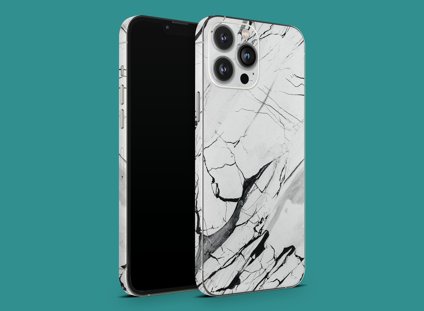 White Crackled Marble Skin