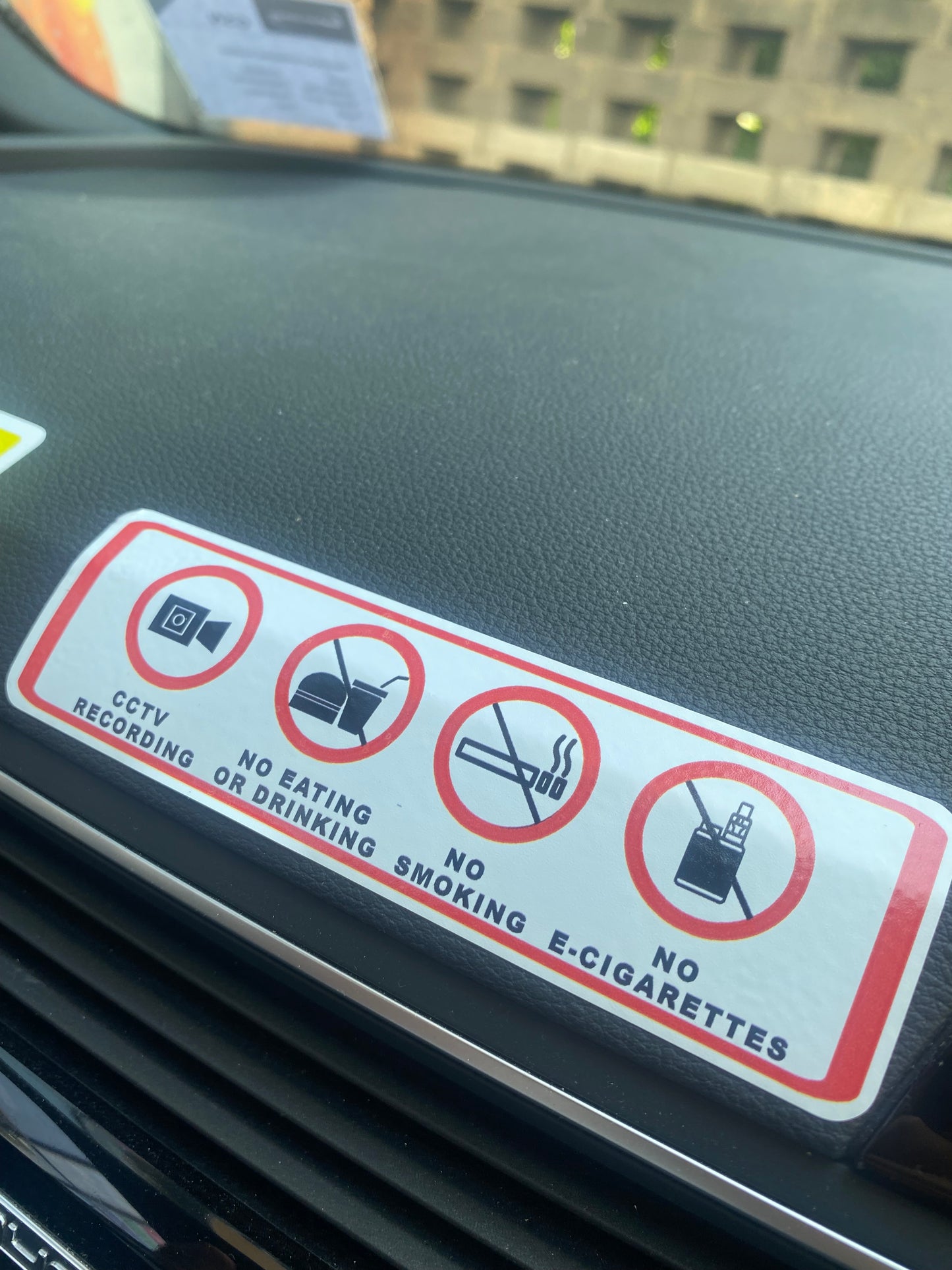 Cab / Taxi / Uber Safety Stickers