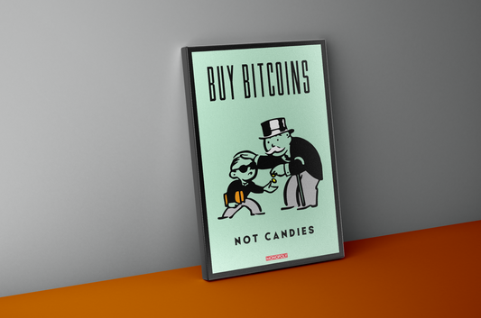 Buy BITCOINS Not CANDIES | Canvas Print
