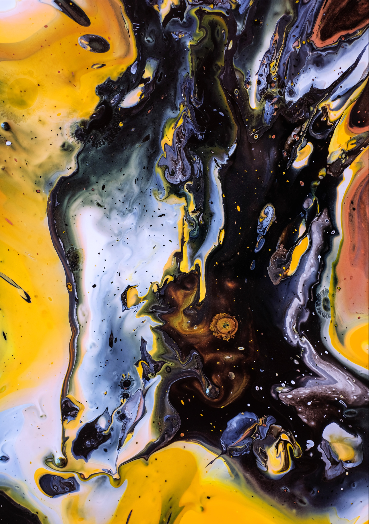 Abstract Painting Poster Marbling | Acrylic Pouring