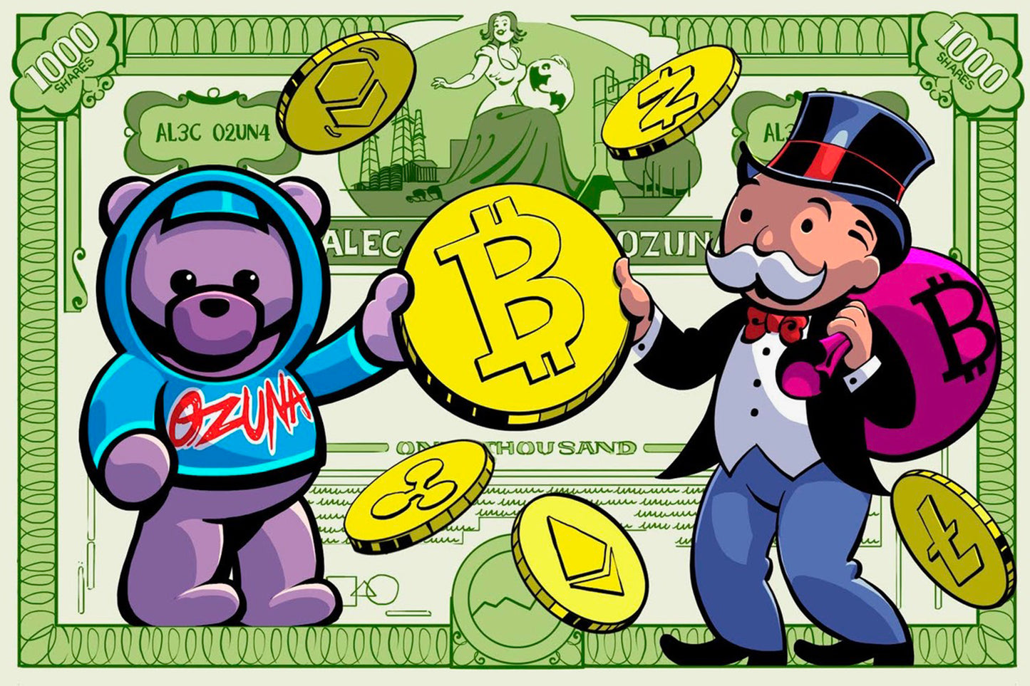 Alec Monopoly Man 🧸 Canvas Print