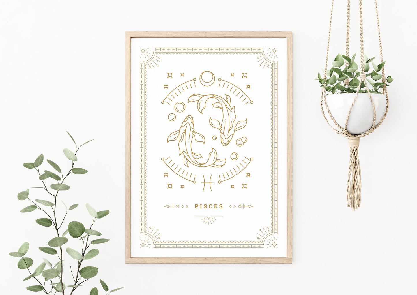 Pisces Tarot Card Poster