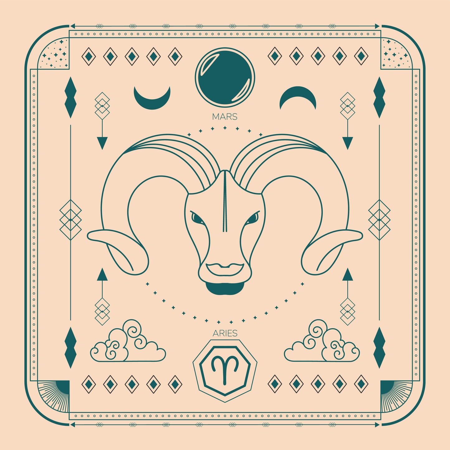 Aries Tarot Candle (Pack of Two)