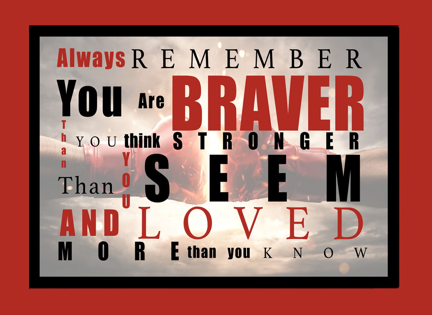 STRONGER THAN YOU SEEM Canvas print