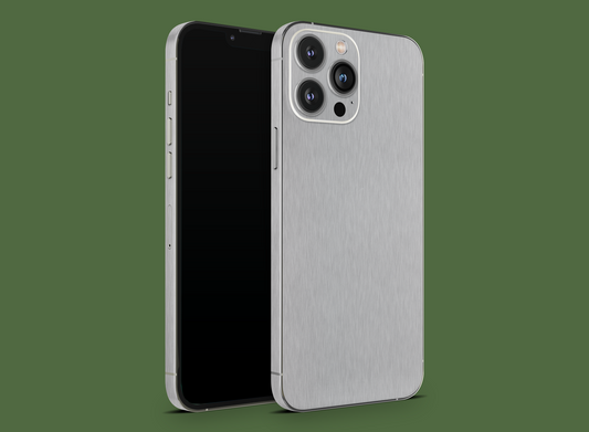 Brushed Aluminium Silver Textured Skin