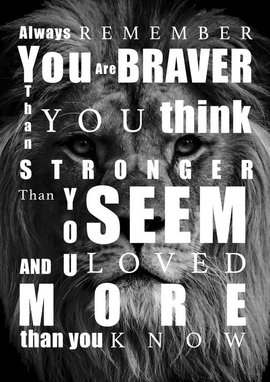 STRONGER THAN YOU SEEM Canvas print