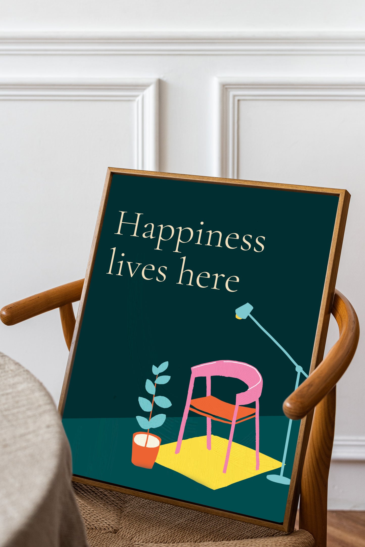 Happiness Lives Here Print