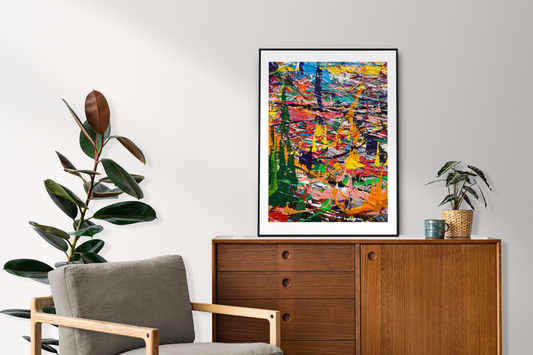Abstract Painting Poster Jackson Pollock Style