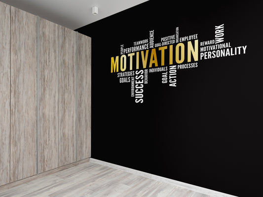 Motivation | Words Cloud Wall Decal