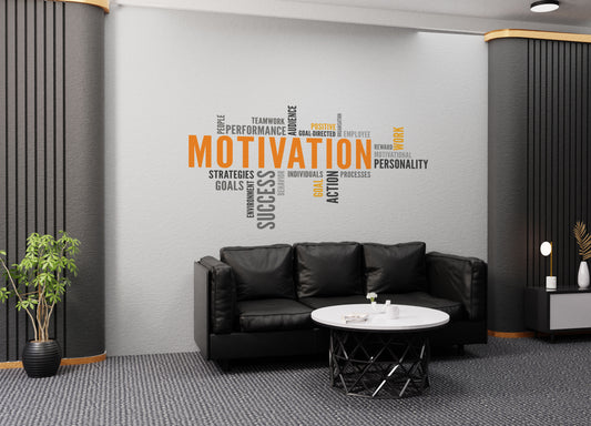 Motivation | Words Cloud Wall Decal
