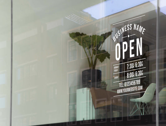 Opening Times Window Detail