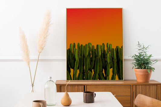 Cactus & Orange Print