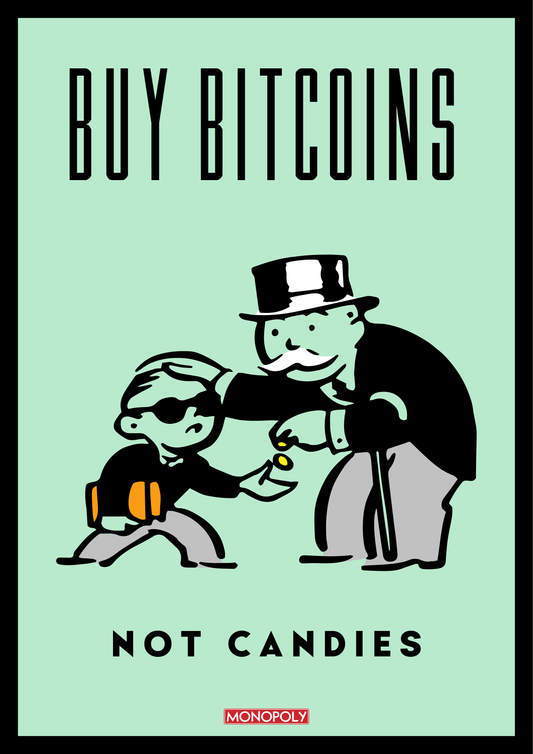 Buy BITCOINS Not CANDIES | Canvas Print
