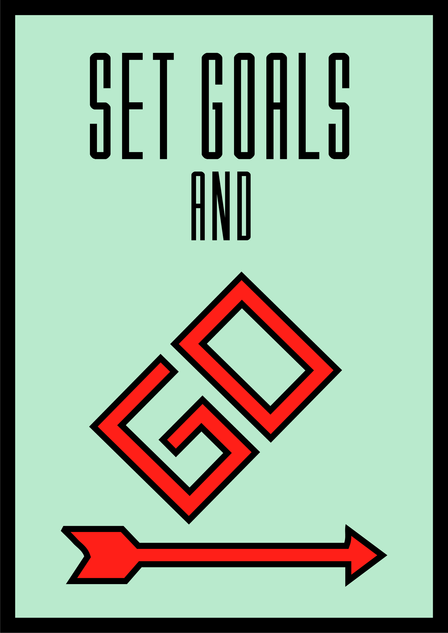 Set GOALS And GO | Canvas Print