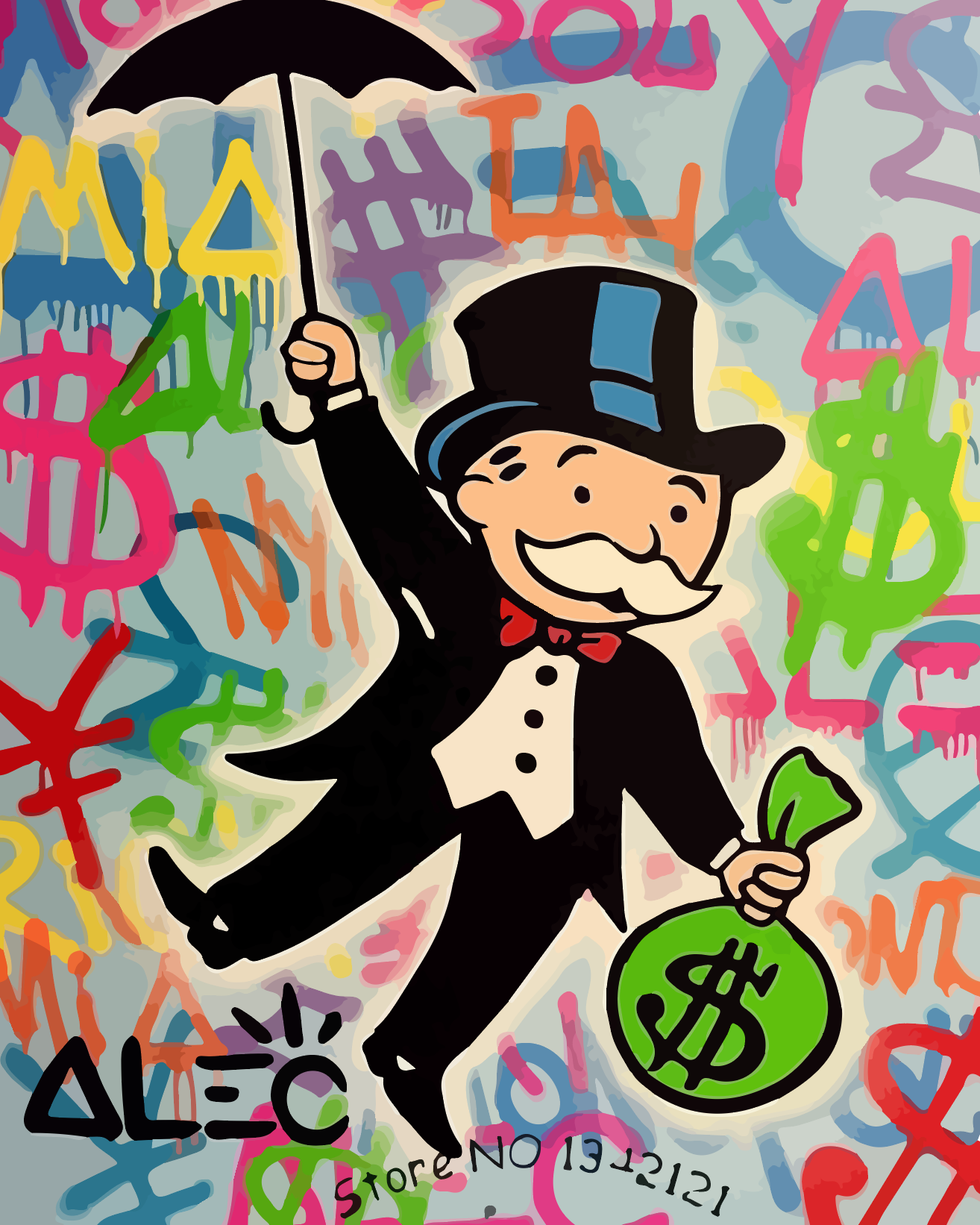 Alec Monopoly Man ☂️ Canvas Print