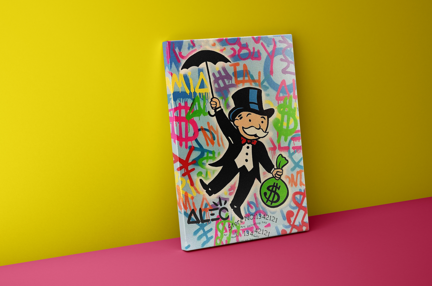 Alec Monopoly Man ☂️ Canvas Print