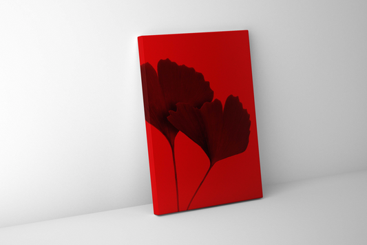 Red Infrared Flower Canvas