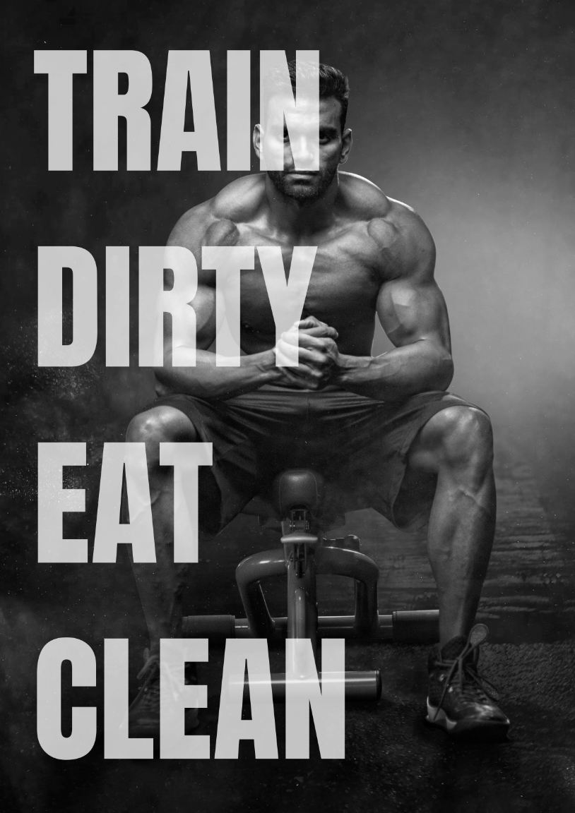 TRAIN DIRTY EAT CLEAN Canvas print