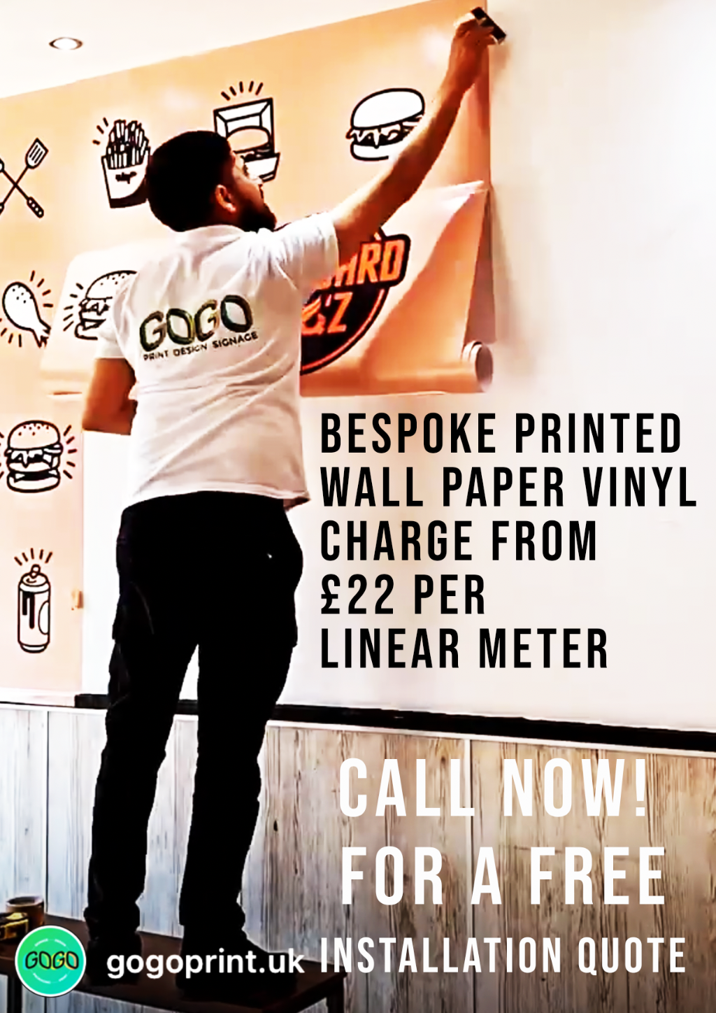 Bespoke Printed Wall Paper Vinyl