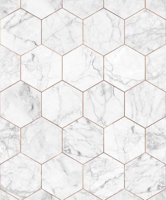 White Marble & Gold Skin