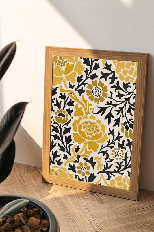Abstract Flowers Pattern Print