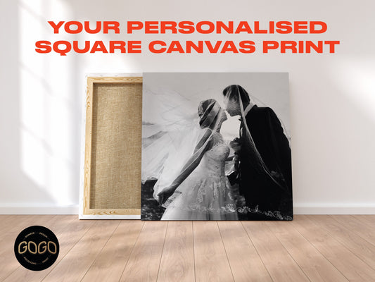 Square Personalised Canvas Prints | made to order with your image | Ready to hang