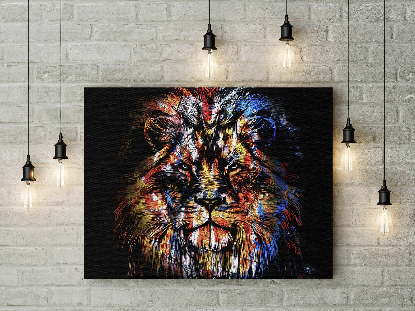Colourful Lion | Printed Canvas