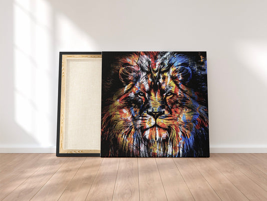 Colourful Lion | Printed Canvas
