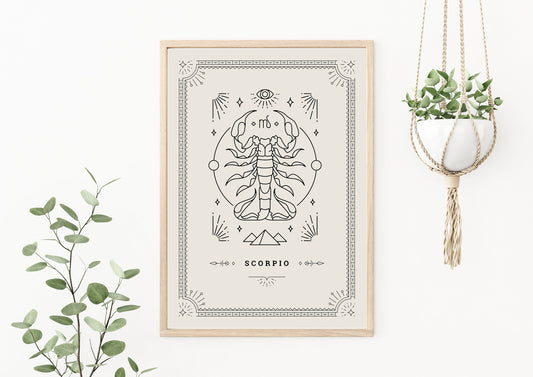 Scorpio Tarot Card Poster