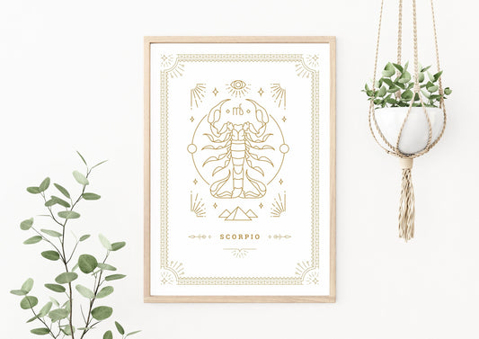 Scorpio Tarot Card Poster