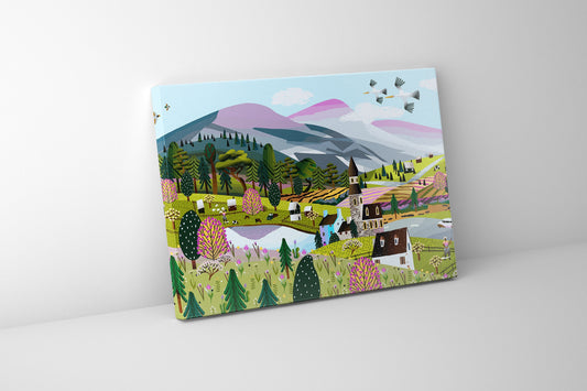 Spring in the Mountains | Kids Canvas