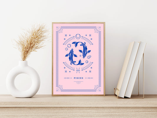 Pisces Tarot Card Poster