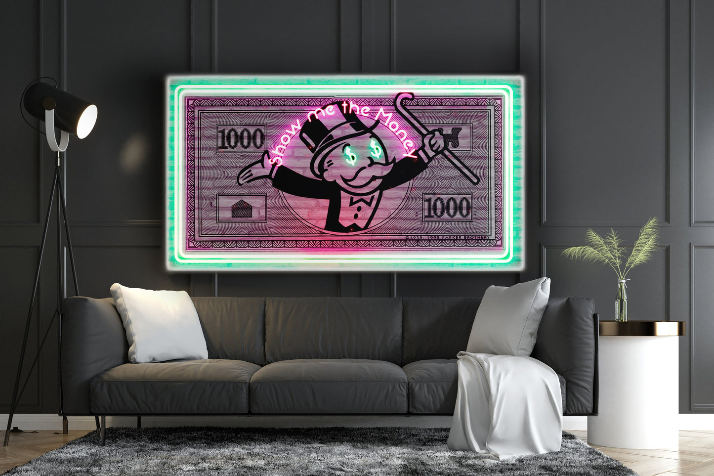 Money Art | Monopoly Man Canvas