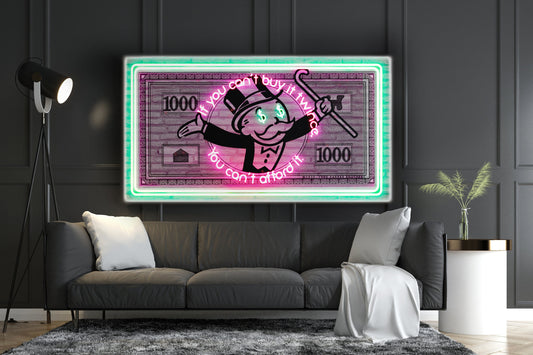 Money Art | Monopoly Man Canvas