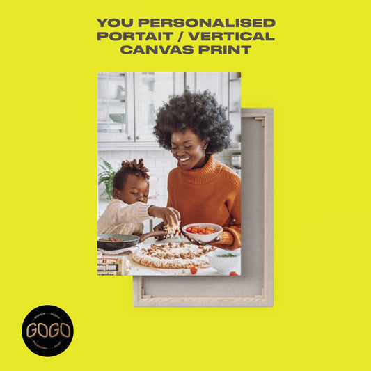 Portrait/Vertical Personalised Canvas Prints | made to order with your image Ready to hang