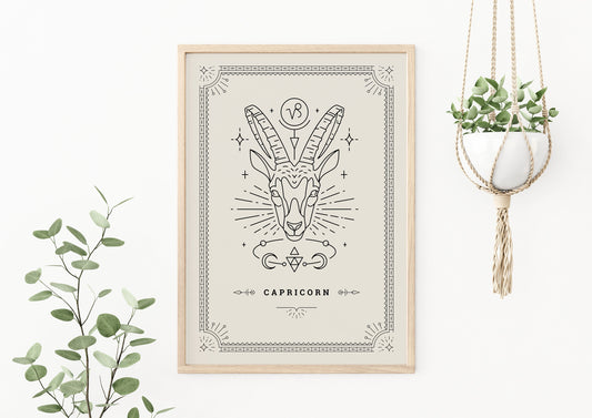 Capricorn Tarot Card Poster