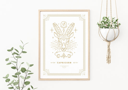 Capricorn Tarot Card Poster