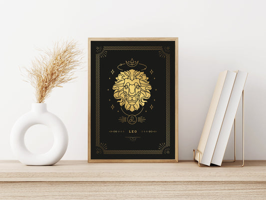 Leo Tarot Card Poster⎜Star Sign Poster