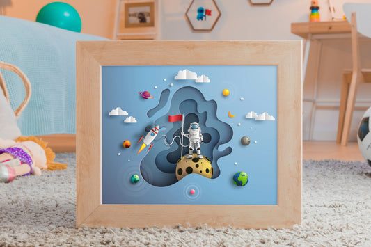 Wall Print 3D Optical Illusion | Children Illustration | Kids Room