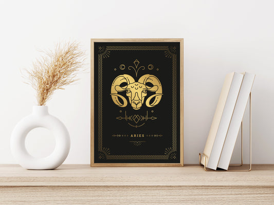 Aries Tarot Card Poster