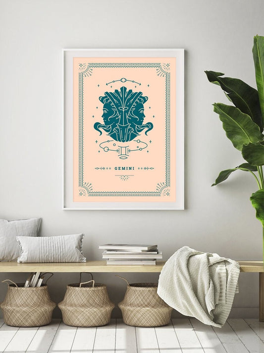 Gemini Tarot Card Poster | Star Sign Poster