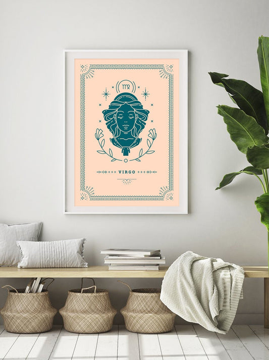 Virgo Tarot Card Poster⎜Your Star Sign Personalised Gift