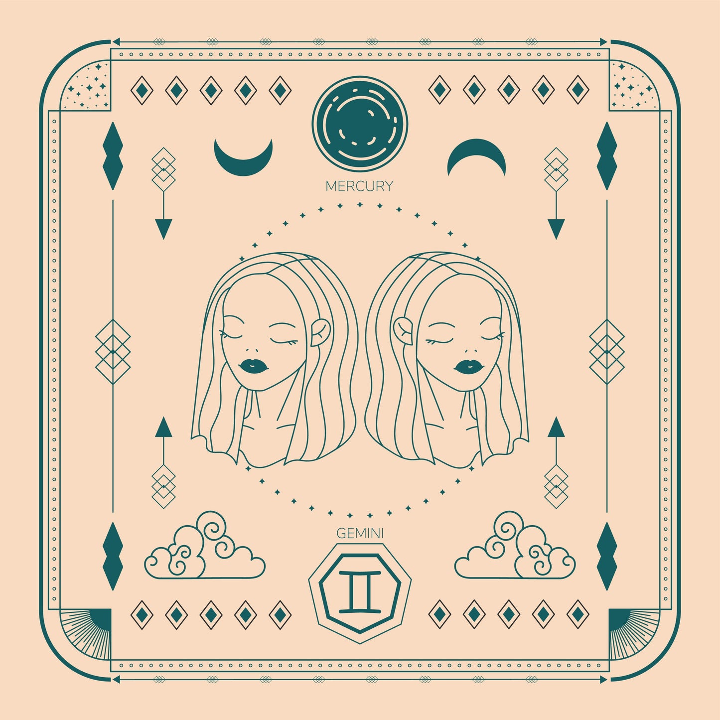 Gemini Tarot Candle (Pack of Two)