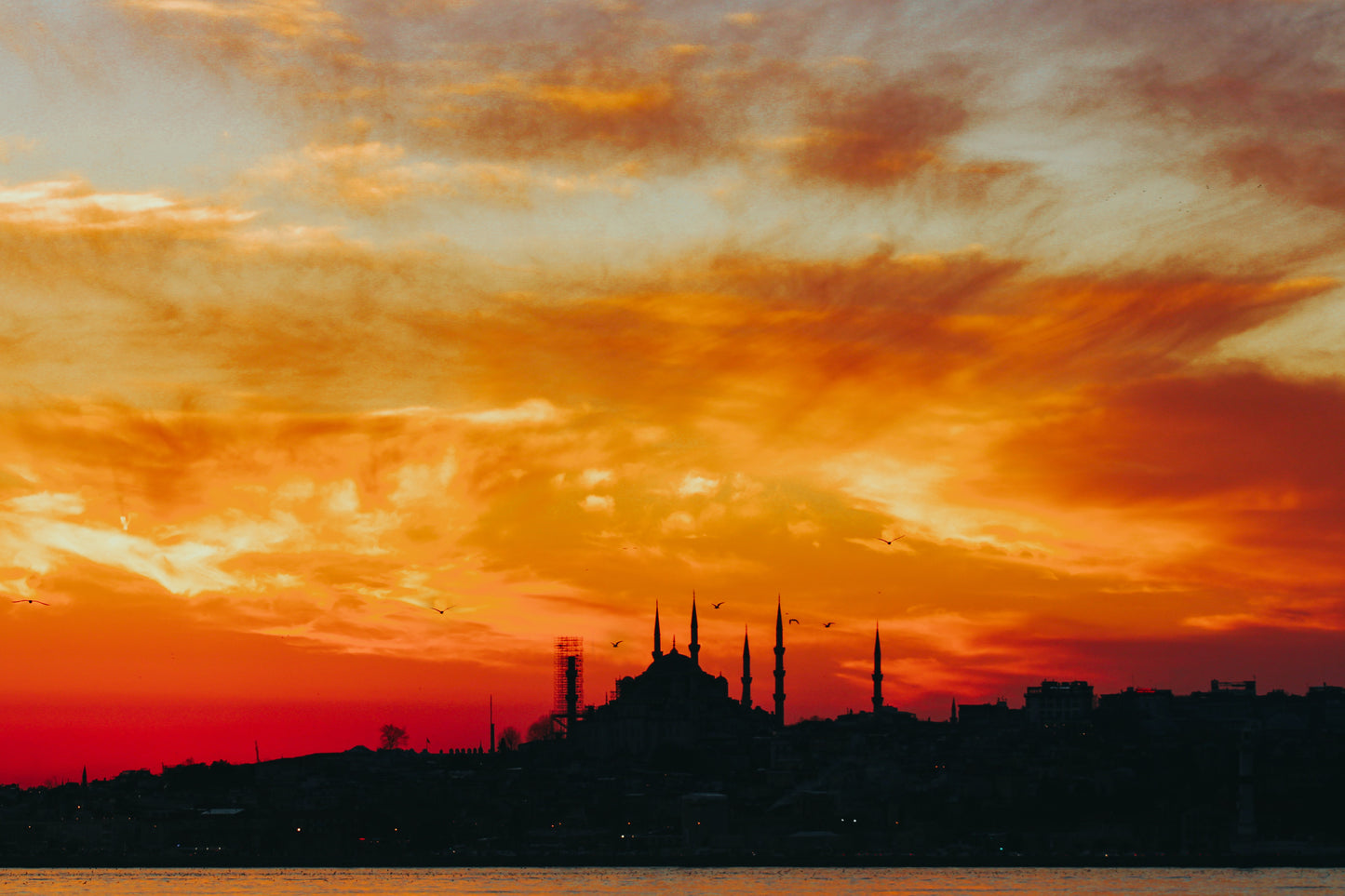 Mosque in the Sunset Landscape Print